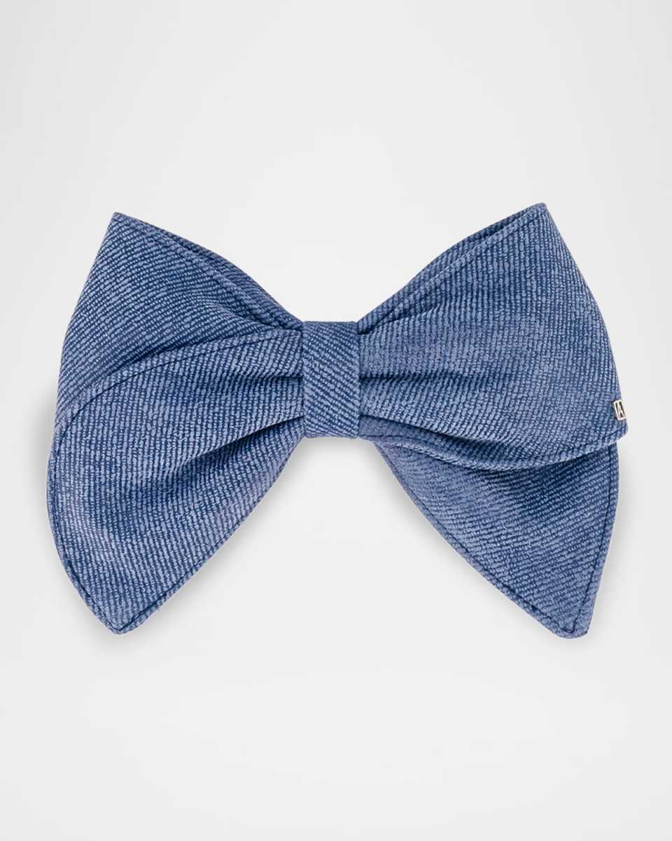 Denim Bow Barrette